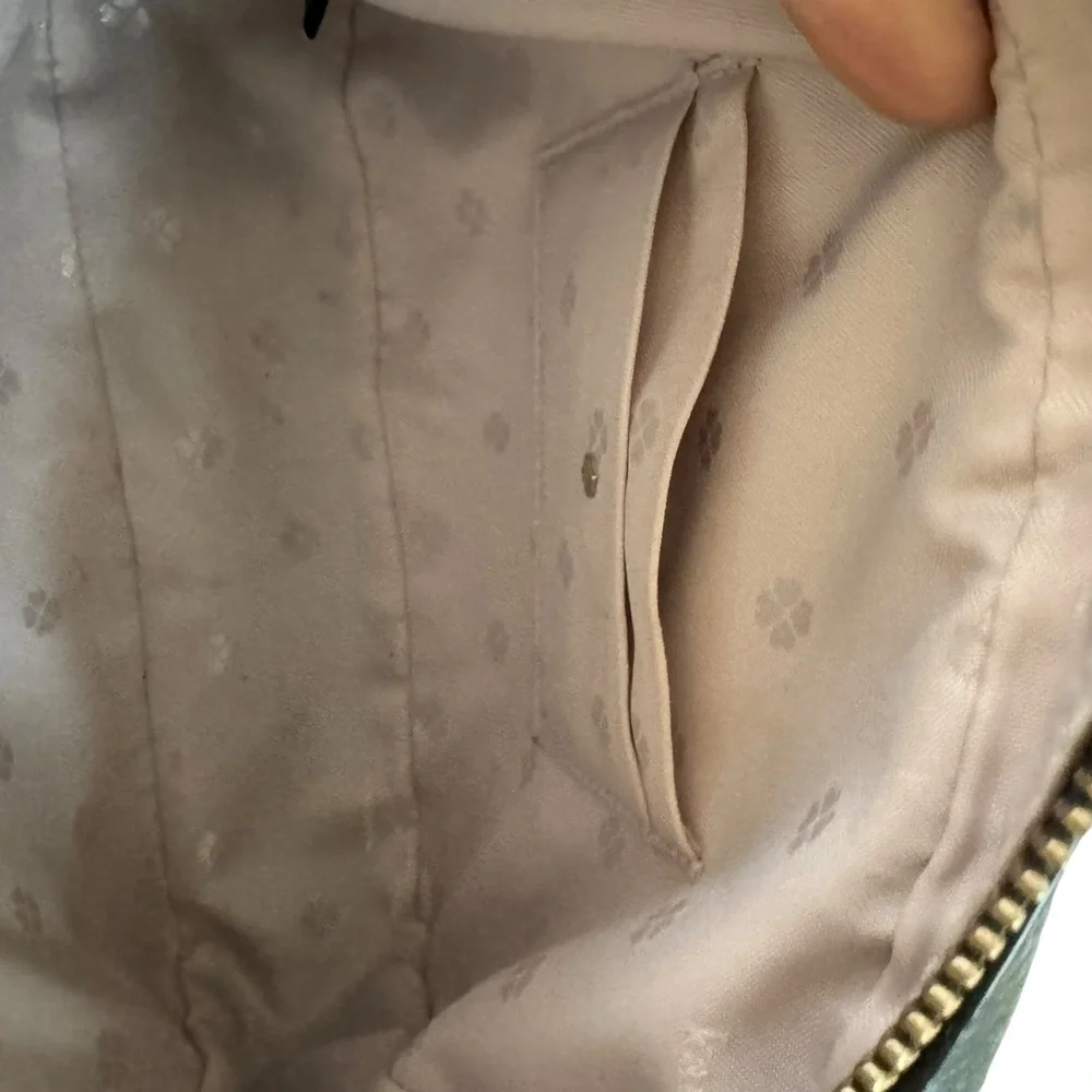Kate Spade New York Polly Medium‎ Green Camera Crossbody Bag Leather Minimalist